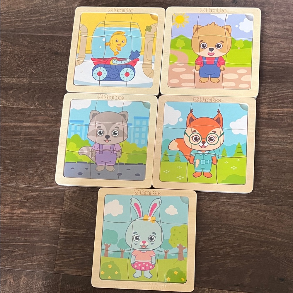 BAMBOO Animal Friends Puzzle Set - Colorful Fun